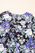 Fitted Floral Print Sheer Mesh Long Sleeve Top