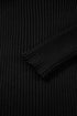 Fitted Ribbed Knit Cold Shoulder Mock Neck Sweater