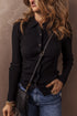 Fitted Ribbed Knit Collared Button Front Cardigan
