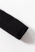 Fitted Ribbed Knit Collared Button Front Cardigan