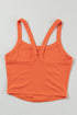 Fitted Ribbed Knit Scoop Neck Curved Hem Tank Top