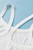 Fitted Ribbed Knit Scoop Neck Curved Hem Tank Top