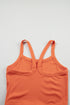 Fitted Ribbed Knit Scoop Neck Curved Hem Tank Top