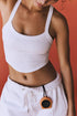 Fitted Ribbed Knit Scoop Neck Curved Hem Tank Top