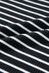 Fitted Scoop Neck Striped Ribbed Knit Dress
