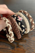 Five Piece Braided Smile Face Decor Hair Ties