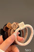 Five Piece Braided Smile Face Decor Hair Ties
