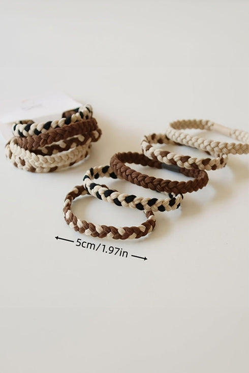 Five Piece Braided Smile Face Decor Hair Ties