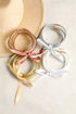 Five Piece Glitter Jelly Bow Ribbon Bracelet Set