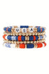 Five Piece Polymer Clay Beaded Stretch Bracelet Set