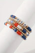 Five Piece Polymer Clay Beaded Stretch Bracelet Set