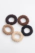 Five Piece Thick Braided Elastic Hair Tie Set