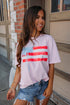 Flag Bow Graphic Crewneck Tee