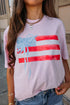 Flag Bow Graphic Crewneck Tee
