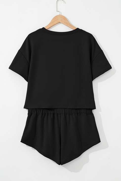 Flag Inspired Bow Print Relaxed Tee Skort Graphic Set