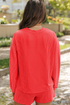 Flame Heart Graphic Corded Pullover And Shorts Set
