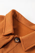 Flame Textured Drop Shoulder Buttoned Duster Coat