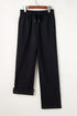 Fleece Lined Drawstring Waist Relaxed Fit Pants