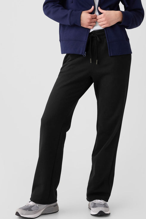Fleece Lined Drawstring Waist Relaxed Fit Pants