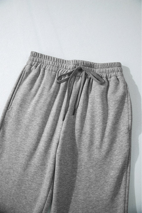 Fleece Lined Drawstring Waist Relaxed Fit Pants