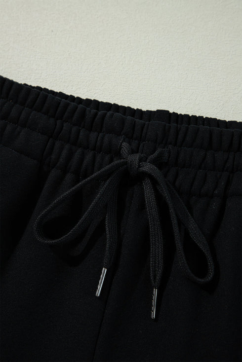 Fleece Lined Drawstring Waist Relaxed Fit Pants