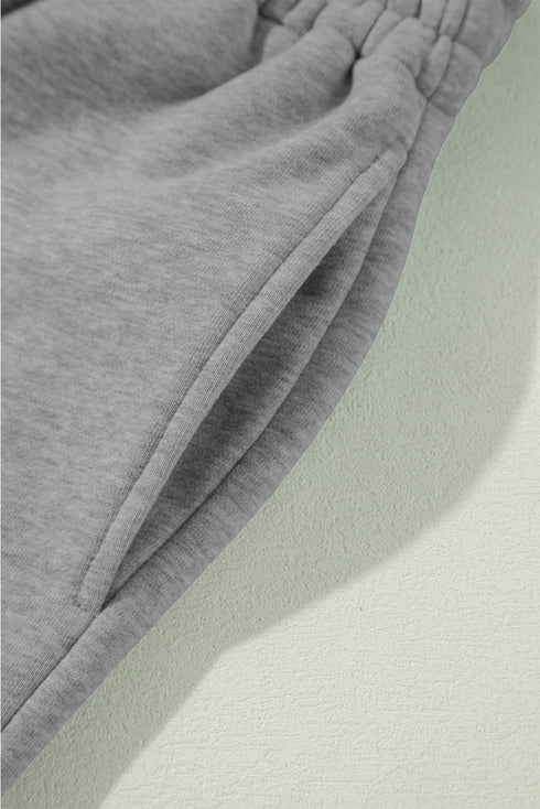 Fleece Lined Drawstring Waist Relaxed Fit Pants