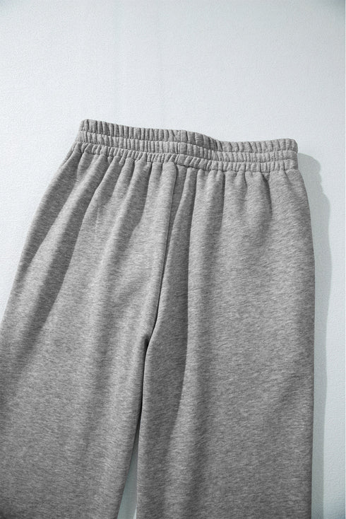Fleece Lined Drawstring Waist Relaxed Fit Pants