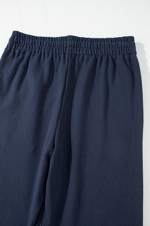 Fleece Lined Drawstring Waist Relaxed Fit Pants