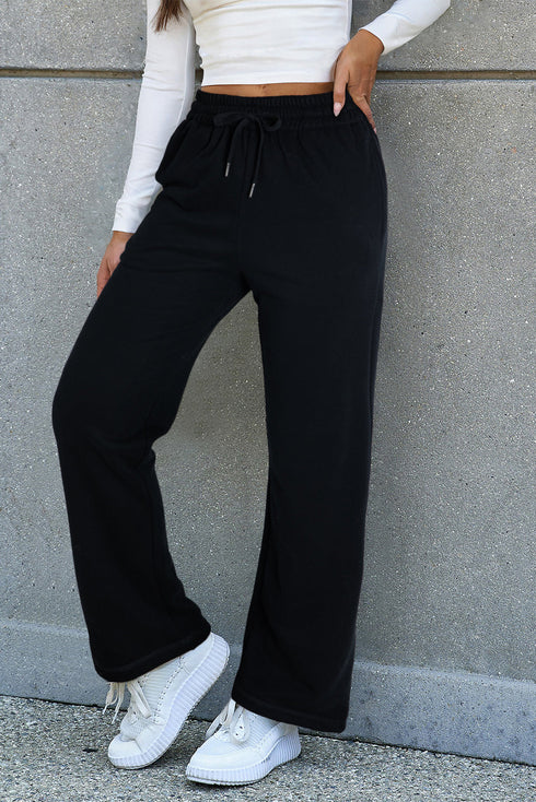 Fleece Lined Drawstring Waist Relaxed Fit Pants