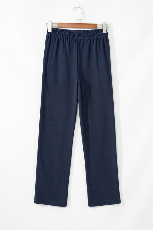 Fleece Lined Drawstring Waist Relaxed Fit Pants