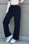 Fleece Lined Drawstring Waist Relaxed Fit Pants