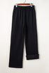 Fleece Lined Drawstring Waist Relaxed Fit Pants