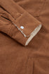 Fleece Lined Flap Pocket Button Down Corduroy Jacket