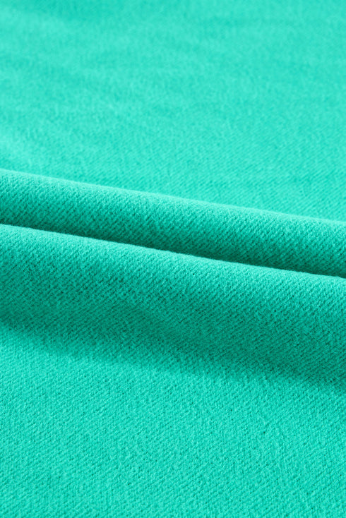 Fleece Lined Half Zipper Kangaroo Pockets Loose Hoodie