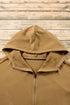 Fleece Lined Half Zipper Kangaroo Pockets Loose Hoodie