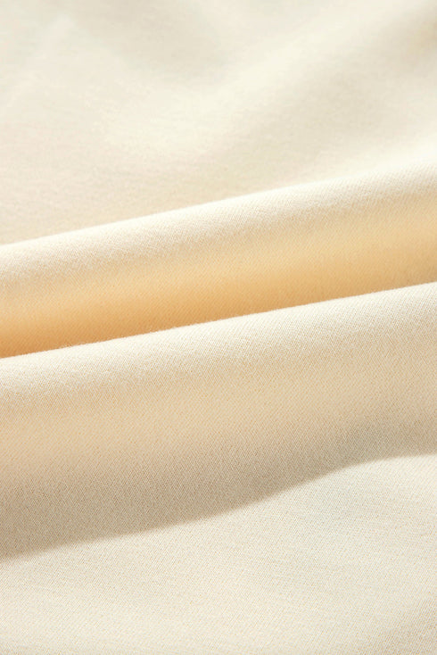 Fleece Lined Half Zipper Kangaroo Pockets Loose Hoodie