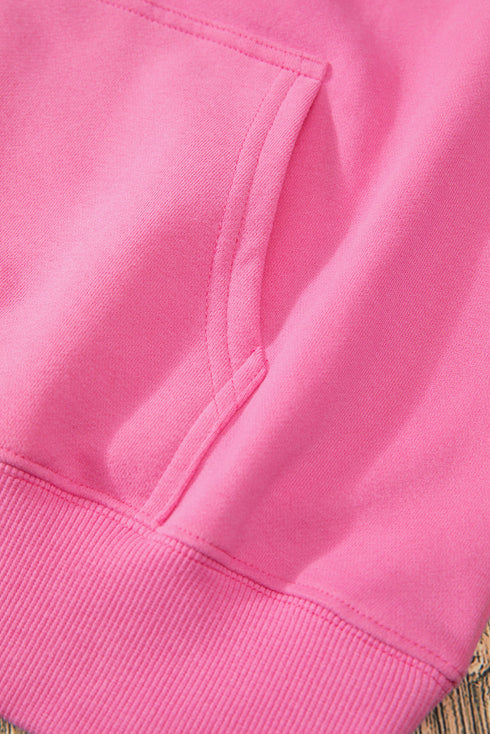 Fleece Lined Kangaroo Pocket Drawstring Chunky Hoodie