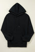 Fleece Lined Kangaroo Pocket Drawstring Chunky Hoodie