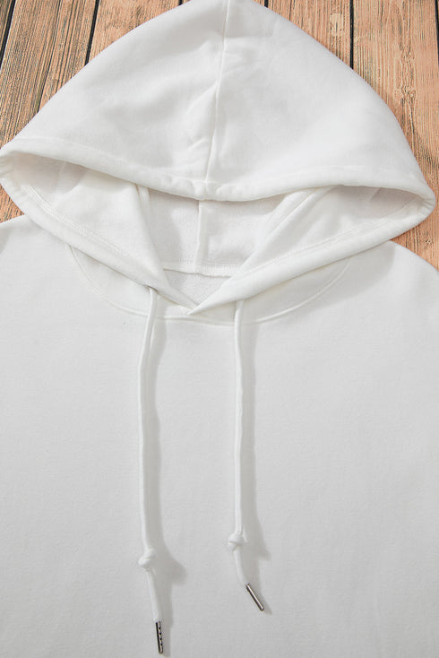 Fleece Lined Kangaroo Pocket Drawstring Chunky Hoodie