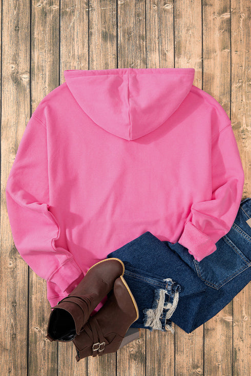 Fleece Lined Kangaroo Pocket Drawstring Chunky Hoodie