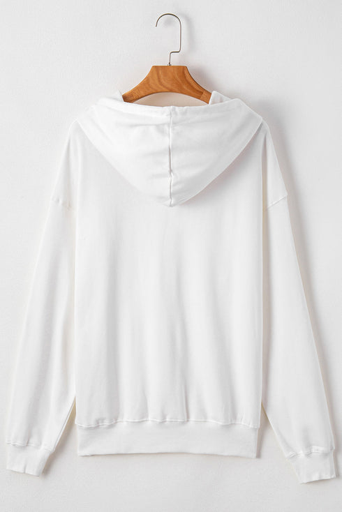 Fleece Lined Kangaroo Pocket Drawstring Chunky Hoodie