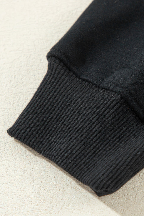 Fleece Lined Kangaroo Pocket Drawstring Chunky Hoodie