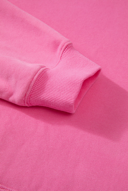 Fleece Lined Kangaroo Pocket Drawstring Chunky Hoodie