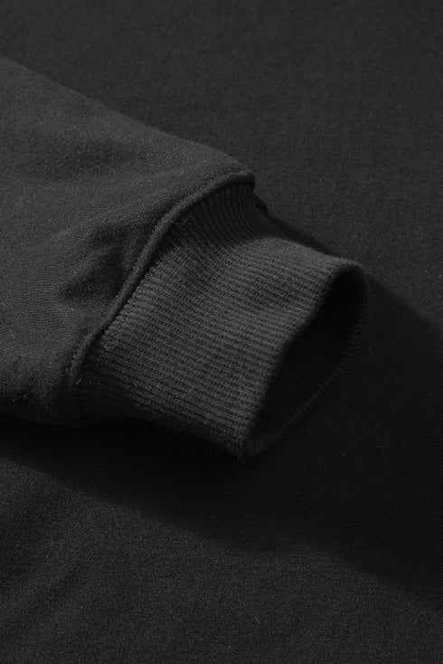 Fleece Lined Kangaroo Pocket Drawstring Chunky Hoodie