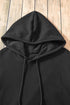 Fleece Lined Kangaroo Pocket Drawstring Chunky Hoodie