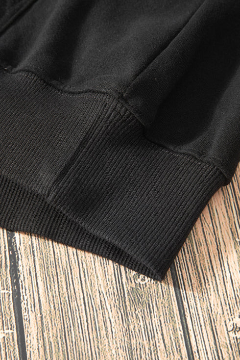 Fleece Lined Kangaroo Pocket Drawstring Chunky Hoodie