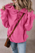 Fleece Lined Kangaroo Pocket Drawstring Chunky Hoodie