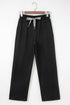 Fleece Lined Leopard Print Drawstring Elastic Waist Pants