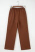 Fleece Lined Leopard Print Drawstring Elastic Waist Pants