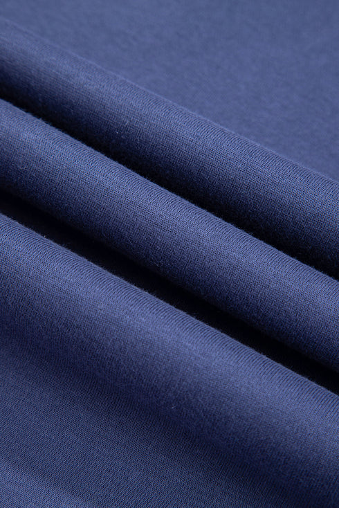 Fleece Lined Oversize Drawstring Hood Balloon Sleeve Tunic Hoodie